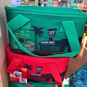 TRADER JOE’S. LIMITED EDITION CHRISTMAS MINI INSULATED COOLERS. 2 PACK.